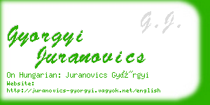 gyorgyi juranovics business card